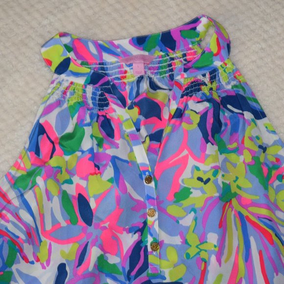 Lilly Pulitzer Bailey Silk Blouse Shell Top Shirt - Picture 8 of 16